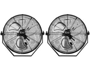 lot 31449 image: Simple Deluxe 18 Inch Industrial Wall Mount Fan, 3 Speed Commercial Ventilation Metal Fan for Warehouse, Greenhouse, Workshop, Patio, Factory and Basement - High Velocity, Black