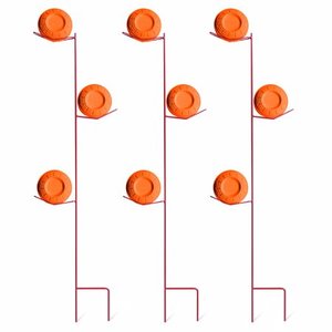 lot 31477 image: GoSports Outdoors Tri-Tower Steel Clay Pigeon Holder 3 Pack Shooting Practice Clay Target Stands