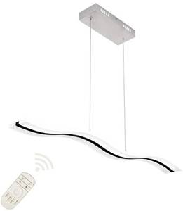 lot 31479 image: Create For Life Modern Wave LED Pendant Light Dimmable Fixture Modern LED Chandelier LED Hanging Light Fixture for Contemporary Living Room Dining Room Kitchen Island Table(Dimmable Remote Control)