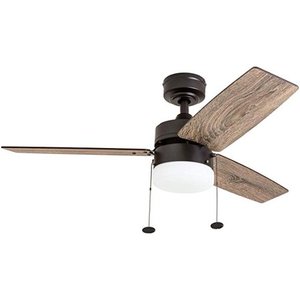lot 34662 image: Prominence Home Reston 42-Inch Espresso Bronze Indoor LED Ceiling Fan
