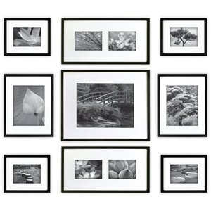 lot 34692 image: Gallery Perfect 9-Piece Black Wood Frame Kit