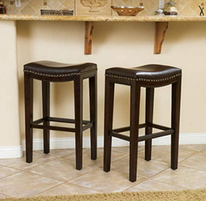 lot 34698 image: Christopher Knight Home Avondale Backless Bar Stools, 2-Pcs Set, Brown
