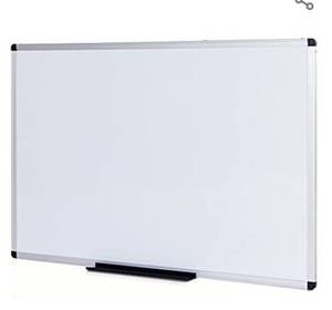 lot 35249 image: VIZ-PRO Magnetic Dry Erase Board, 36 X 24 Inches, Silver Aluminium Frame