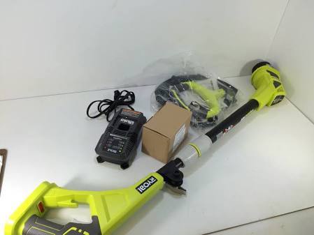 Ryobi P2210 ONE 18V Lithium Ion Hybrid Electric Cordless String Trimmer Edger Huge name brand hardware and tool sale High end brands Take a look1 Equip Bid