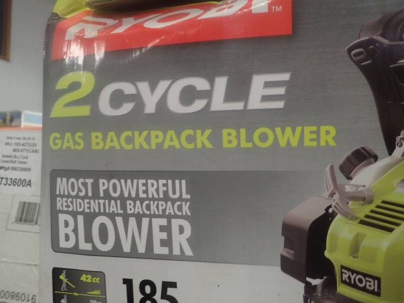Ryobi RY08420 Leaf Blowers 510 CFM Gas Backpack Blower, 185 mph Huge