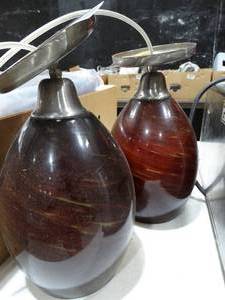 lot 1897 image: 2 hanging pendant lights