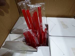 lot 1720 image: Case or 4 Boxes of Red Spoon Straws