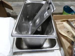 lot 1735 image: 2 stainless steel inserts