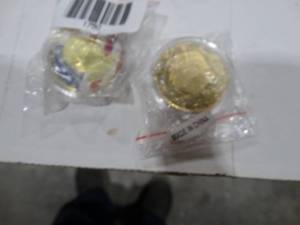 lot 1750 image: Lot of 2 Gold Plated Trump Coins