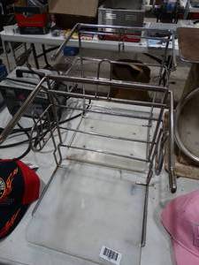 lot 1753 image: Stainless Steel Shopping Bag Holder