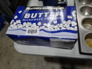 lot 1758 image: Box of Butter Microwave Popcorn