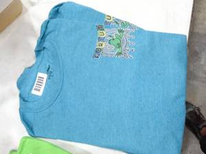 lot 1774 image: Two - Peace Frog Blue T-Shirts