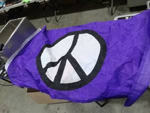 lot 1799 image: Used Purple Peace 3Ft x 5Ft Flag