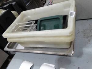 lot 1811 image: 16 Plastic and Stainless Tubs