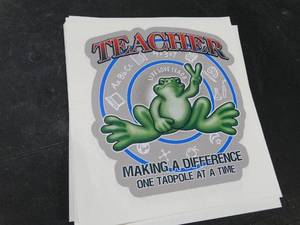 lot 1820 image: Peace Frog - Teachers Making a Difference Sticker
