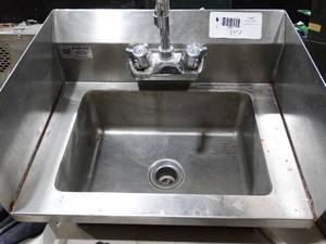 lot 1831 image: Small Stainless Steel SSP Inc Hand Sink
