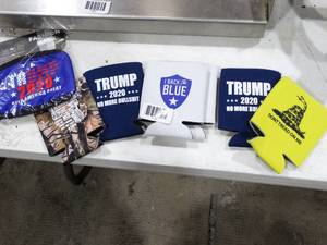 lot 1850 image: Trump can coozies & masks