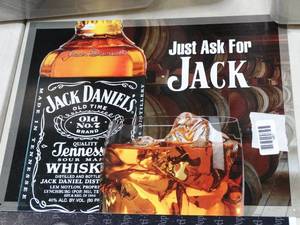 lot 1857 image: Jack Daniels metal sign