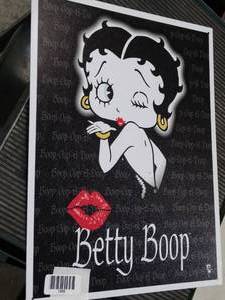 lot 1858 image: Betty Boop metal sign