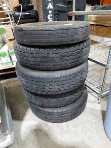 lot 1947 image: Stack on VW tires- some new