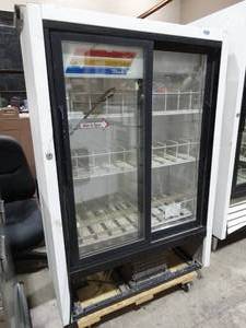 lot 1973 image: True commercial 2 door glass cooler