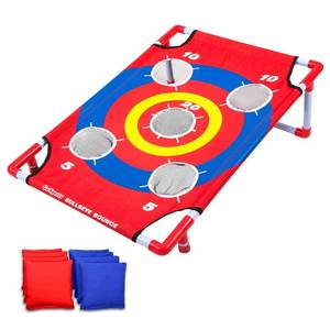 lot 62367 image: GoSports Bullseye Bounce Cornhole Toss Game - Great for All Ages & Includes Fun Rules