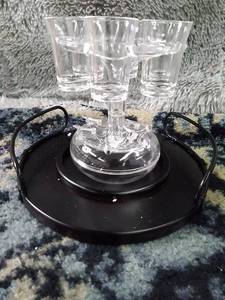 lot 62382 image: 6 Shot Glass Dispenser and Holder, Adjustable Shot Glass Dispenser and Holder Made of Food Grade, Shot Dispenser with 6 Drinking Glasses for Kinds of Parties, Clear