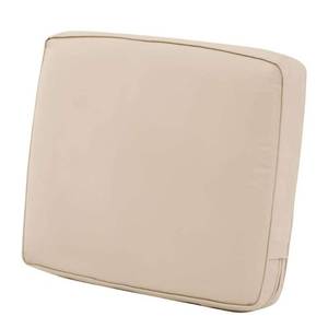lot 62400 image: Classic Accessories Montlake FadeSafe Water-Resistant Patio Lounge Back Cushion, 23 x 20 x 4 inch, Antique Beige