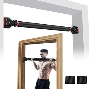 lot 63441 image: Aoyar Doorway Pull Up Bar Door Frame Chin Up Bar Adjustable Upper Body Workout Bar No Screw Installation Multifunctional Strength Training for Home Gym Fitness Exercise up to 440 lbs