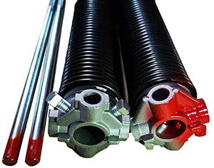lot 63460 image: Garage Door Torsion Springs 1.75(Pair) with Non-Slip Winding Bars, Coated Torsion Springs with a Minimum of 10,000 Cycles