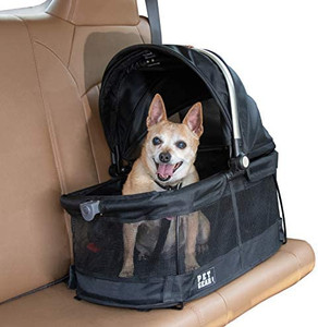 lot 63470 image: Pet Gear View 360 Pet Safety Carrier & Car Seat for Small Dogs & Cats Push Button Entry