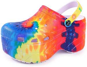 lot 63506 image: VOKO Gardener Platform Clogs Slippers for Women, Womens Comfortable Slip On Slides Shoes, Beach Sandals Slippers for Women, Garden Shoes (Size Unknown) (Stock photo is different than actual product)