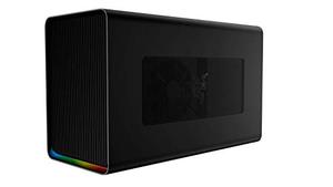 lot 64321 image: Razer Core X Chroma Aluminum External GPU Enclosure (eGPU) Compatible with Windows & MacOS Thunderbolt 3 Laptops, NVIDIA AMD PCIe Support, 700W PSU, 4x USB 3.1, 1x Gbit Ethernet, Chroma RGB, Black  Retails For 369.00