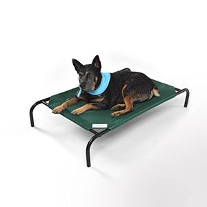 lot 64341 image: Coolaroo The Original Cooling Elevated Pet Bed, Raised Breathable Washable Indoor and Outdoor Pet Cot, Medium, Brunswick Green