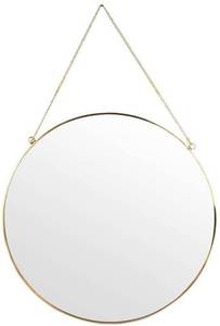 lot 64358 image: LONGWIN Hanging Wall Circle Mirror Decor Gold Geometric Mirror with Chain for Bathroom Bedroom Living Room 15.7