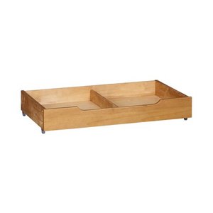 lot 64362 image: MUSEHOMEINC Solid Wood Under Bed Storage Drawer with 4-Wheels, Twin and Full - Teak