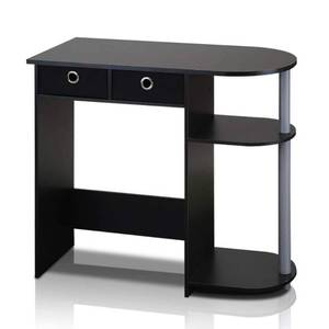 lot 65320 image: Furinno Go Green Home Laptop Notebook Computer DeskTable, BlackGreyBlack, 11193BKGYBK