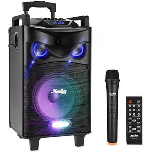 lot 65862 image: Moukey Karaoke Machine Speaker, Bluetooth Outdoor Portable Wireless PA System, MP3USBTFFM (RMS 140W-520W Peak)