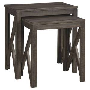lot 65863 image: Signature Design by Ashley Emerdale Gray Accent Table Set (2CN)