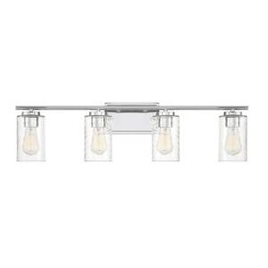 lot 65869 image: 4-Light Bathroom Vanity Light, Chrome    (Not exact stock photo)