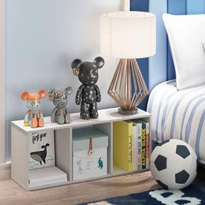 lot 65887 image: Furinno 11003WH 3-Tier Open Shelf Bookcase, White