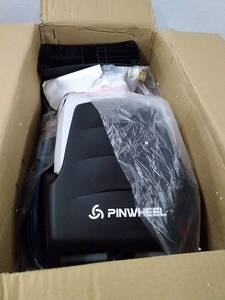 lot 65902 image: PINWHEEL Garden Hose Reel Wall Mount, Slow Return 58 Inch 65  6 FT Retractable Water Hose Reel Automatic Rewind with Any Length Lock, 8 Pattern Hose Nozzle, 180°Swivel Bracket    (Retails $167)