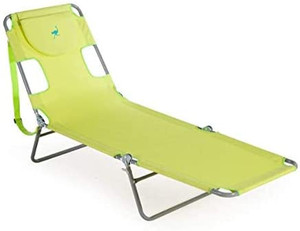 lot 66058 image: Ostrich Folding Chaise Lounge 72L x 22W x 12H in, 10 to 12 lbs. Weight Capacity 250 lbs (Blue)  (Stock photo another color)