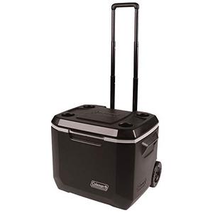 lot 66064 image: Coleman Rolling Cooler  50 Quart Xtreme 5 Day Cooler with Wheels  Wheeled Hard Cooler, Black  (USED)