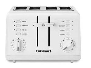 lot 66066 image: Cuisinart CPT-142P1 4-Slice Compact Plastic Toaster, White  (WORKS--MISSING HANDLE)