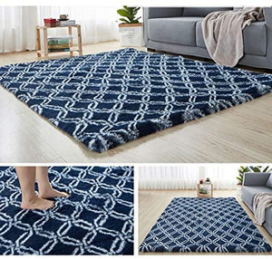 lot 66075 image: ZJXSNEH Fluffy Area Rug Plush Carpet Decor Blanket Large Soft Gradient Tie Dye Fur Rug Comfortable Mat for Kids Baby Living Room Bedroom White Money Pattern