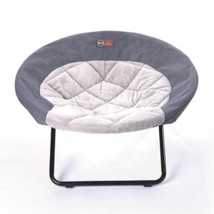 lot 67800 image: 30 in. Round Large Classy Gray Elevated Cozy CotBed