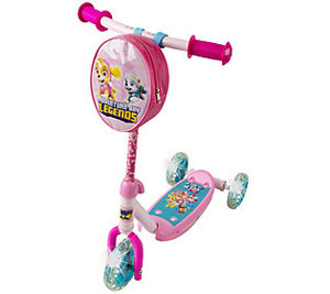 lot 67833 image: PlayWheels Girls Paw Patrol 3-Wheel Scooter w Light Up Wheels