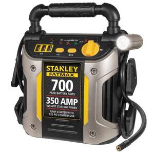 lot 67843 image: STANLEY Fatmax 700350 Amp Jump Starter with 120 Psi Compressor (J7CS)