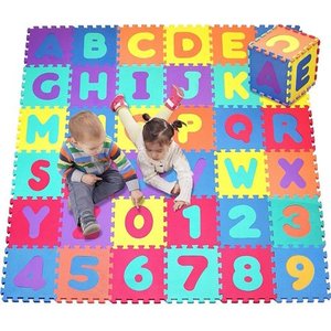 lot 67869 image: Click N Play Alphabet and Numbers Foam Puzzle Play Mat 36 Tiles (Each Tile Measures 12 X 12 Inch for a Total Coverage of 36 Square Feet)